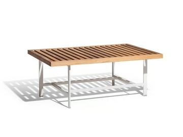 SOLARIA - Rectangular teak garden side table by Poltrona Frau - view 2